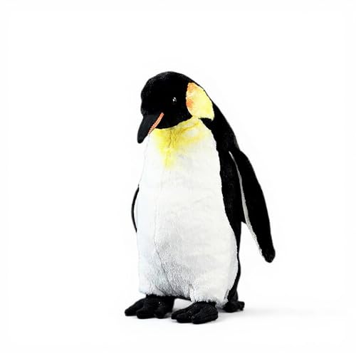 PuffPurrs Lebensechter Kaiserpinguin-Plüschtier, Realistischer gelb-oranger Halsfleck, Süßes Großer Pinguin-Kissen-Geschenk, 30cm PuffPurrs Lebensechter Kaiserpinguin-Plüschtier, Realistischer gelb-oranger Halsfleck, Süßes Großer Pinguin-Kissen-Geschenk, 30cm von PuffPurrs