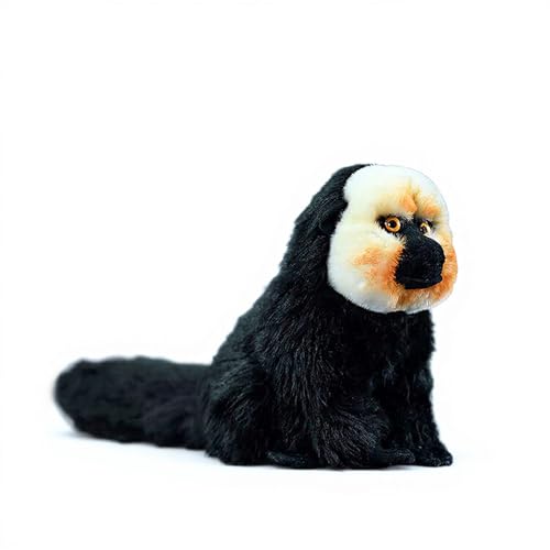PuffPurrs Lebensechter Kapuzineraffen-Plüsch, Realistischer Weißgesicht-Schwarzes Fell Teddy, Süßer Kapuzineraffe Kissen-Geschenk, 42 cm PuffPurrs Lebensechter Kapuzineraffen-Plüsch, Realistischer Weißgesicht-Schwarzes Fell Teddy, Süßer Kapuzineraffe Kissen-Geschenk, 42 cm von PuffPurrs