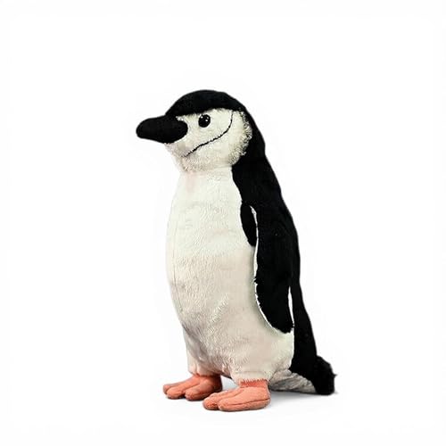 PuffPurrs Lebensechter Kinnbandpinguin-Plüschtier, Realistische schmale Schwarze Linie unter dem Kinn, Süßes Pygoscelis Antarcticus-Kissen-Geschenk, 28cm PuffPurrs Lebensechter Kinnbandpinguin-Plüschtier, Realistische schmale Schwarze Linie unter dem Kinn, Süßes Pygoscelis Antarcticus-Kissen-Geschenk, 28cm von PuffPurrs