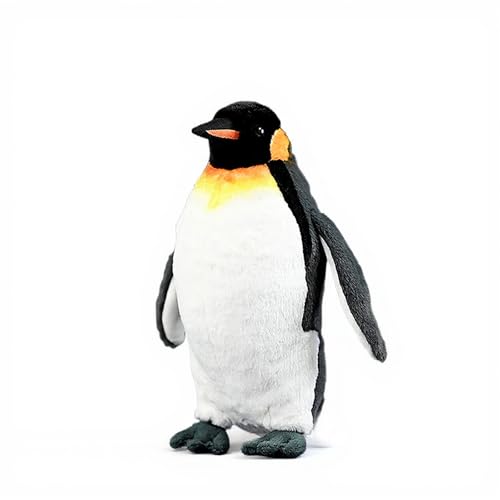 PuffPurrs Lebensechter Königspinguin-Plüschtier, Realistische Leuchtend orange Ohrflecken, Süßes Aptenodytes Patagonicus-Kissen-Geschenk, 30cm PuffPurrs Lebensechter Königspinguin-Plüschtier, Realistische Leuchtend orange Ohrflecken, Süßes Aptenodytes Patagonicus-Kissen-Geschenk, 30cm von PuffPurrs