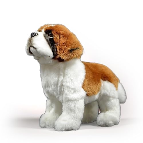 PuffPurrs Lebensechter Sankt Bernhard Plüsch, Realistisches Alpiner Rettungshund Kuscheltier, Niedliches Familienhund Geschenk, 26 CM/10 Zoll PuffPurrs Lebensechter Sankt Bernhard Plüsch, Realistisches Alpiner Rettungshund Kuscheltier, Niedliches Familienhund Geschenk, 26 CM/10 Zoll von PuffPurrs