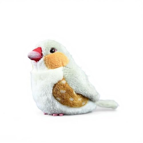 PuffPurrs Lebensechter Schuppenbrust-Munia-Plüschtier, Realistische weiße Unterseite mit Markierungen, Süßes Geflecktes Munia-Schlüsselanhänger-Geschenk, 15cm PuffPurrs Lebensechter Schuppenbrust-Munia-Plüschtier, Realistische weiße Unterseite mit Markierungen, Süßes Geflecktes Munia-Schlüsselanhänger-Geschenk, 15cm von PuffPurrs