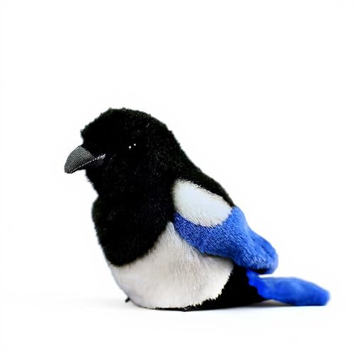PuffPurrs Lebensechter Schwarzer Elster-Plüschtier, Realistischer Langer gestufter Schwanz, Süßes Platysmurus Leucopterus-Schlüsselanhänger-Geschenk, 15cm PuffPurrs Lebensechter Schwarzer Elster-Plüschtier, Realistischer Langer gestufter Schwanz, Süßes Platysmurus Leucopterus-Schlüsselanhänger-Geschenk, 15cm von PuffPurrs