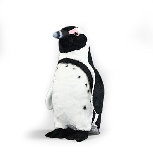 PuffPurrs Lebensechtes Afrikanischer Pinguin Plüschtier, Realistischer Schwarze Gesichtsmaske Teddy, Schwarz-weißes Gefieder Einzigartiges Kissen-Geschenk, 29 cm PuffPurrs Lebensechtes Afrikanischer Pinguin Plüschtier, Realistischer Schwarze Gesichtsmaske Teddy, Schwarz-weißes Gefieder Einzigartiges Kissen-Geschenk, 29 cm von PuffPurrs