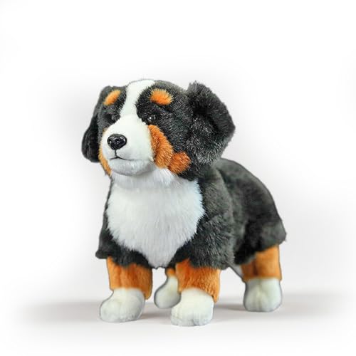 PuffPurrs Lebensechtes Berner Sennenhund Plüschtier, Realistischer Berner Teddy, Süßes dreifarbiges Fell Hund Kissen-Geschenk, 23 cm PuffPurrs Lebensechtes Berner Sennenhund Plüschtier, Realistischer Berner Teddy, Süßes dreifarbiges Fell Hund Kissen-Geschenk, 23 cm von PuffPurrs