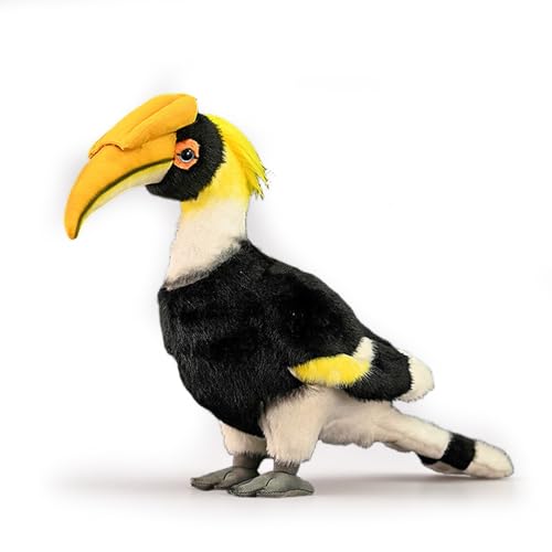 PuffPurrs Lebensechtes Großes Nashornvogel Plüschtier, Realistischer Buceros Bicornis Teddy, Massiver gelber Schnabel Kissen-Geschenk, 30 cm PuffPurrs Lebensechtes Großes Nashornvogel Plüschtier, Realistischer Buceros Bicornis Teddy, Massiver gelber Schnabel Kissen-Geschenk, 30 cm von PuffPurrs