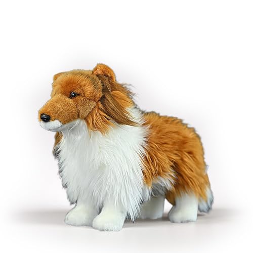 PuffPurrs Lebensechtes Sheltie Plüschtier, Realistischer Shetland-Schäferhund Teddy, Süßer pastoraler Hund Kissen-Geschenk, 23 cm PuffPurrs Lebensechtes Sheltie Plüschtier, Realistischer Shetland-Schäferhund Teddy, Süßer pastoraler Hund Kissen-Geschenk, 23 cm von PuffPurrs