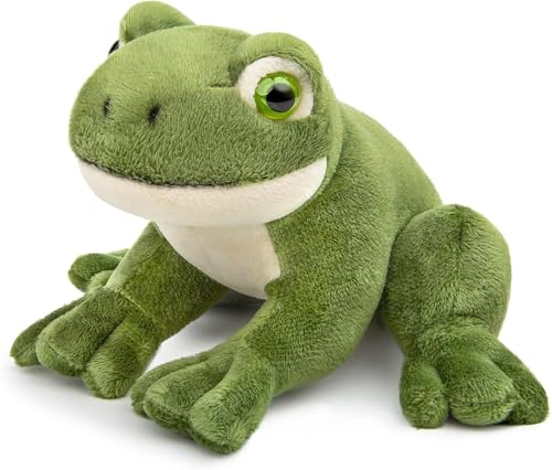 PuffPurrs Lifelike Frog Toy, Realistic Green Common Frog Teddy Stuffed Animal, Cute Amphibious Animal Unique Toy Gift, 15CM/5.9 In von PuffPurrs