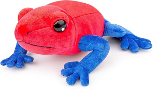 PuffPurrs Lifelike Frog Toy, Realistic Strawberry Poison Dart Frog Teddy Stuffed Animal, Cute Amphibious Animal Unique Toy Gift, 15CM/5.9 In von PuffPurrs