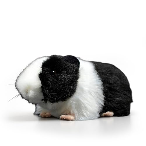 PuffPurrs Lifelike Guinea Pig Plush Toy, Realistic Black Guinea Pig Teddy Stuffed, Cute Cavy Round Body Animal Toy Gift, 20 cm/7.8 In von PuffPurrs