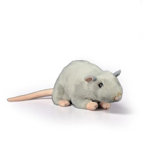 PuffPurrs Lifelike Mouse Plush Toy, Realistic Grey Muroids Teddy Stuffed Animal, Cute Muroidea Unique Toy Gift, 12 cm/4.7 In von PuffPurrs