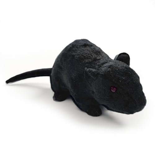PuffPurrs Lifelike Muroids Plush Toy, Realistic Black Coloration Teddy Stuffed Animal, Cute Burrow Builders Muroidea Unique Toy Gift, 12 cm/4.7 In von PuffPurrs