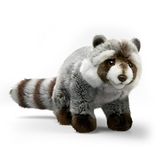 PuffPurrs Lifelike Raccoon Plush Toy, Realistic Grayish-Brown Fur Teddy Stuffed, Cute Procyon Lotor Urban Wildlife Animal Toy Gift, 28 CM/11 In PuffPurrs Lifelike Raccoon Plush Toy, Realistic Grayish-Brown Fur Teddy Stuffed, Cute Procyon Lotor Urban Wildlife Animal Toy Gift, 28 CM/11 In von PuffPurrs