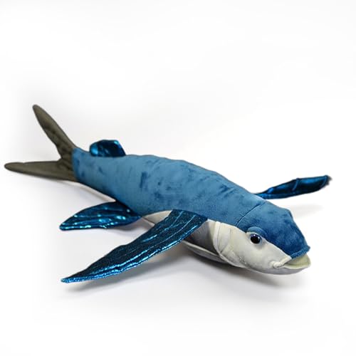 PuffPurrs Realistische Fliegender-Fisch-Stofftiere - Simulation 18,5" Blauer lebensechter Fliegender Fisch Plüschspielzeug, superweiche Meerestier-Modellplüsch, Geschenke für Kinder PuffPurrs Realistische Fliegender-Fisch-Stofftiere - Simulation 18,5" Blauer lebensechter Fliegender Fisch Plüschspielzeug, superweiche Meerestier-Modellplüsch, Geschenke für Kinder von PuffPurrs