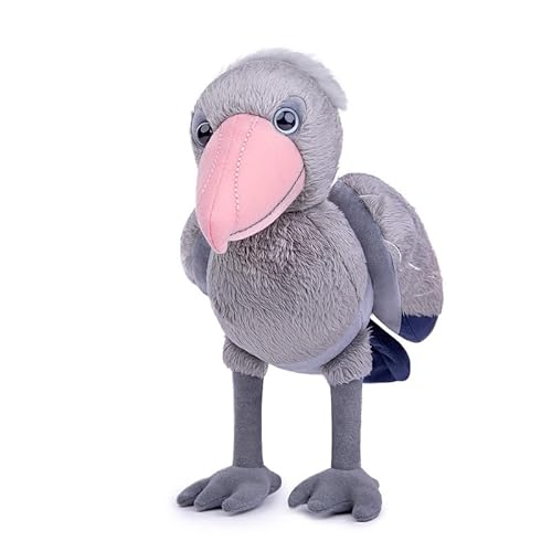 PuffPurrs Simulation Platalea Minor Plush Toy - Weißer realistischer Ibisvogel Simulation Plüschspielzeug, lebensechtes Crested Ibis Animal Platalea Minor Stofftier, 10,6 Zoll, Geschenke für Kinder von PuffPurrs