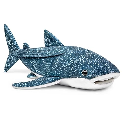 PuffPurrs Simulations-Plüschtier Riesenwalhai - Realistischer 20,5" Langer Blauer Textur-Walhai, superweiche Ozean-Meereskreaturen Haie Plüsch, Geschenk für Kinder von PuffPurrs