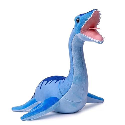 Simulation Plesiosaurus Dinosaur Stuffed Plush Toy - 16-inch Blue Dinosaur Tyrannosaurus Rex Plushie, Figurines Stuffed Model Toys Soft, Gifts for Kids von PuffPurrs