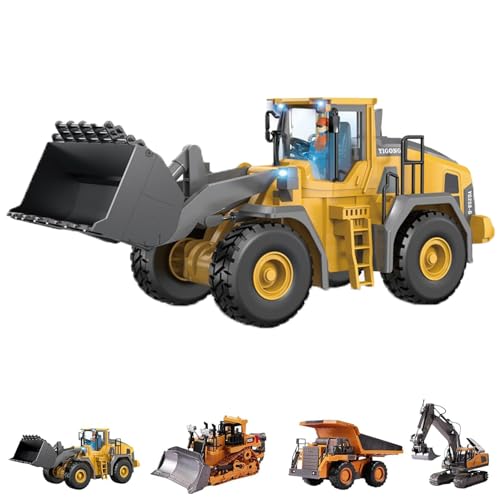Pukmqu Mudsterz Excavator, Mudsterz Trucks, 𝐌𝐮𝐝𝐬𝐭𝐞𝐫𝐳 Construction RC, 2.4GHz Remote Control Construction Vehicle Set, Alloy Material, with Cool Lights and Sounds (1057) von Pukmqu