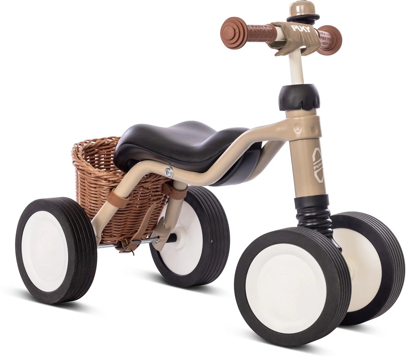 Puky Wutsch Laufrad mit Fahrradkorb &  Klingel, Beige von Puky