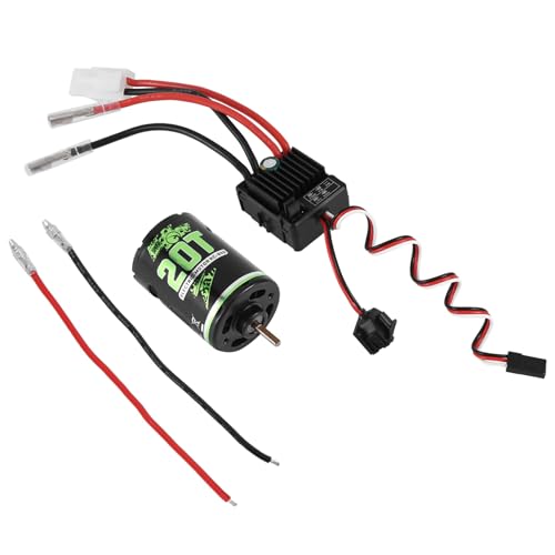 Puleuroy 540 Brushed Motor 20T mit 1060 Brushed ESC 60A 2-3S LiPo Wasserdichter Elektrischer Geschwindigkeitsregler für RC 1/10 Car Puleuroy 540 Brushed Motor 20T mit 1060 Brushed ESC 60A 2-3S LiPo Wasserdichter Elektrischer Geschwindigkeitsregler für RC 1/10 Car von Puleuroy