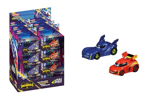 Pull & SPEED Carrera Batwheels (1 von 2 Ausführungen geliefert) - Pull und Speed Auto mit Rückziehmotor - Für Jungen und Mädchen ab 3 Jahren & Erwachsene - Rennstrecke von Pull & SPEED