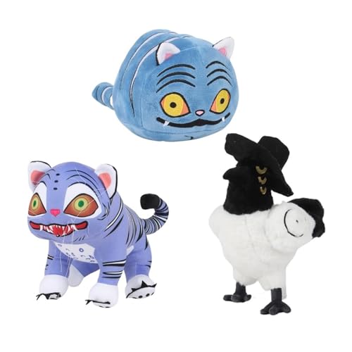 PulseLaaab Kpop Demon Plüschtier, Süßes Kuscheltier Hunters Tiger Plushie Spielzeug for Fans Halloween und Geburtstagsgeschenk(3PCS) von PulseLaaab