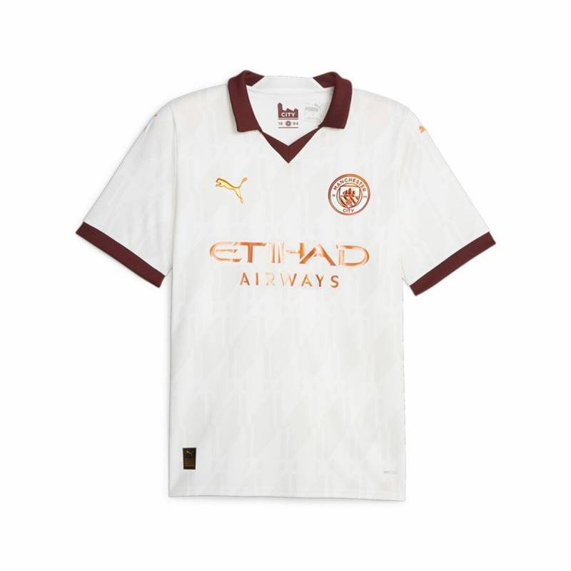 Kurzärmiges Fußball T-Shirt für Männer Puma  Manchester City Away Weiß von Puma