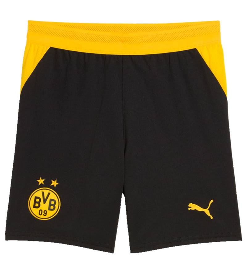 Puma Fußball Shorts - Dortmund Replika - Black/Schneller Yellow - Puma - 10 Jahre (140) - Shorts von Puma