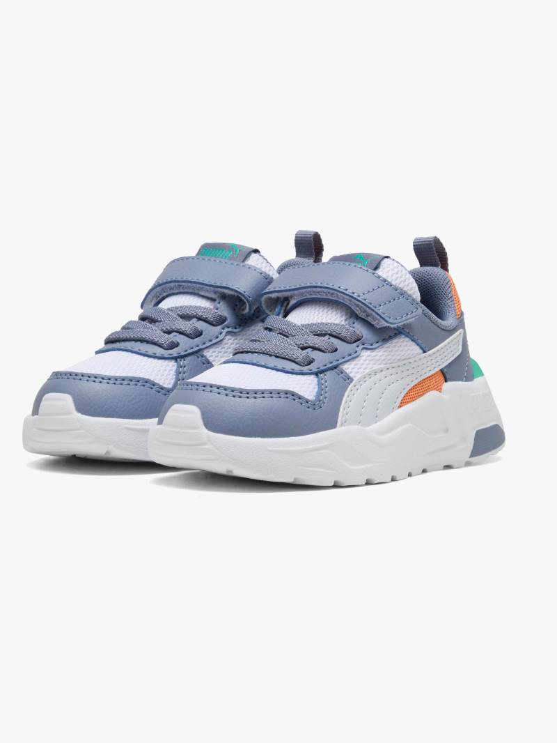 Puma Trinity 2 LT AC+ Infant Kinder Sneaker, White/Silver Mist, 23, Kinderschuhe von Puma