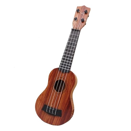 Kindergitarren, Mini Gitarre, Ukulele Kinder, Mini Gitarre für Kinder, mit 4 Verstellbaren Seiten, Kleine Gitarren, Ukulele Gitarre Spielzeug für Kleinkinder, Anfänger (44cm Naturholzfarbe) von Pummny