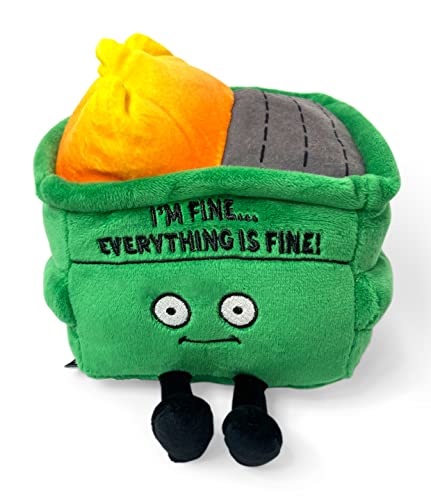 Punchkins Dumpster on Fire Plushie - I'm Fine, Everything is Fine! Dumpster Fire Plüsch, Emotionale Unterstützung Plüsch, Lustiges Plüschtier zum Verschenken Punchkins Dumpster on Fire Plushie - I'm Fine, Everything is Fine! Dumpster Fire Plüsch, Emotionale Unterstützung Plüsch, Lustiges Plüschtier zum Verschenken von Punchkins