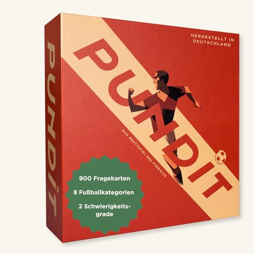 Pundit Fußball Quiz Spiel Erwachsene und Kinder ab 14 Jahren | Fussballquiz Bundesliga Spiel | Fussball Kartenspiel & Brettspiel | Geschenke für Fußballfans und Fußballer von PUNDIT