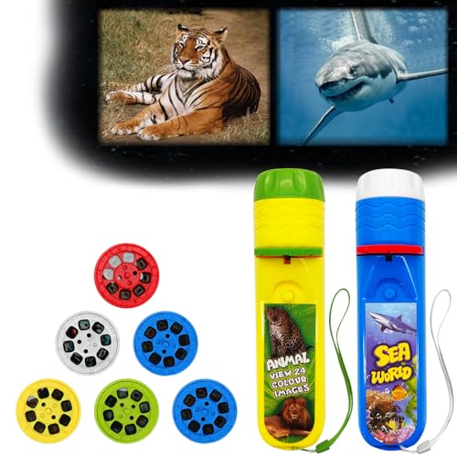 Pup Go 2er-Pack Wildtiere & Seaworld Taschenlampe mit Projektor, 6 Disks und 48 Bildern, Ideale Spielzeuge für Jungen, Coole Pädagogische Wissenschafts-Kits für Kinder von 3 4 5 6 7 Jahren Pup Go 2er-Pack Wildtiere & Seaworld Taschenlampe mit Projektor, 6 Disks und 48 Bildern, Ideale Spielzeuge für Jungen, Coole Pädagogische Wissenschafts-Kits für Kinder von 3 4 5 6 7 Jahren von Pup Go