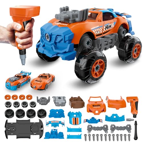 Pup Go 3-in-1 Abnehmbares Auto für Jungen mit Elektrischem Bohrer, 43 Teile Konstruktionsspielzeug LKW, Baue Dein Eigenes Auto mit Werkzeugen, STEM-Geschenk für Kinder 3 4 5 6 7 8 Jahren, Orange Pup Go 3-in-1 Abnehmbares Auto für Jungen mit Elektrischem Bohrer, 43 Teile Konstruktionsspielzeug LKW, Baue Dein Eigenes Auto mit Werkzeugen, STEM-Geschenk für Kinder 3 4 5 6 7 8 Jahren, Orange von Pup Go