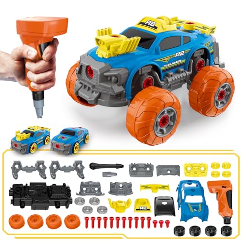 Pup Go 3-in-1 Abnehmbares Auto für Jungen mit Elektrischem Bohrer, 46 Teile Konstruktionsspielzeug Lkw, Baue Dein Eigenes Auto mit Werkzeugen, Ideales STEM-Geschenk für Kinder 3 4 5 6 7 8 Jahren, Blau Pup Go 3-in-1 Abnehmbares Auto für Jungen mit Elektrischem Bohrer, 46 Teile Konstruktionsspielzeug Lkw, Baue Dein Eigenes Auto mit Werkzeugen, Ideales STEM-Geschenk für Kinder 3 4 5 6 7 8 Jahren, Blau von Pup Go