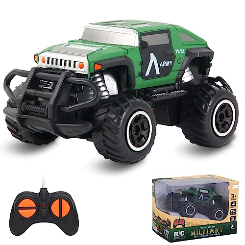 Pup Go Ferngesteuertes Auto Offroad mit Licht für Kinder 3-9 Jahr, Robust Mini RC Auto Schnell Indoor Outdoor, Spielzeug Kleinkind Weihnachten Geburtstagsgeschenk für Junge Mädchen, Grün von Pup Go