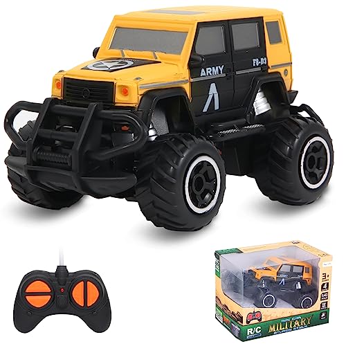 Pup Go Ferngesteuertes Auto Schnell mit Licht für Kinder 3-9 Jahr, Robust Mini RC Auto Offroad Indoor Outdoor, Spielzeug Kleinkind Weihnachten Geburtstagsgeschenk für Junge Mädchen, Gelb von Pup Go