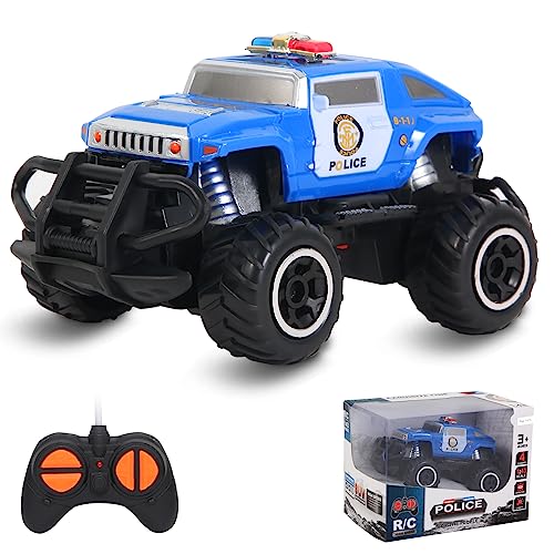 Pup Go Ferngesteuertes Auto für Kinder, Starkes Polizeiwagen RC Auto ab 3-7 Jahre altes Jungen Mädchen Kinderspielzeug ab Kleinkind, Spielzeug ab 3 4 5(Blau) von Pup Go