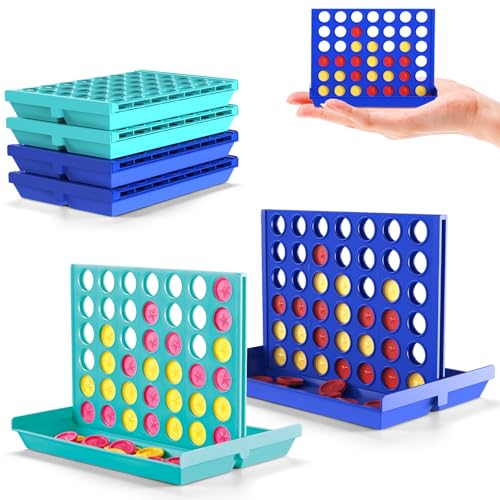 Pup Go 4er Pack Vier Gewinnt Reisespiel Für Kinder ab 3 Jahren, Mini Connect 4 Brettspiel, Reise und Gesellschaftsspiel, Ideal für Kindergeburtstag & Gastgeschenke von Pup Go