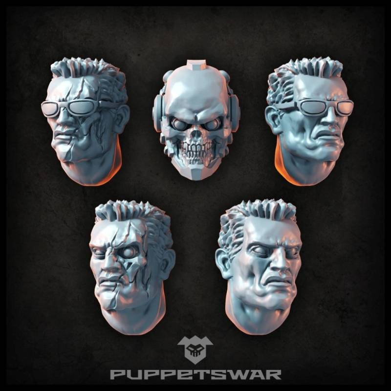 'Cyborg Heads v2' von Puppetswar