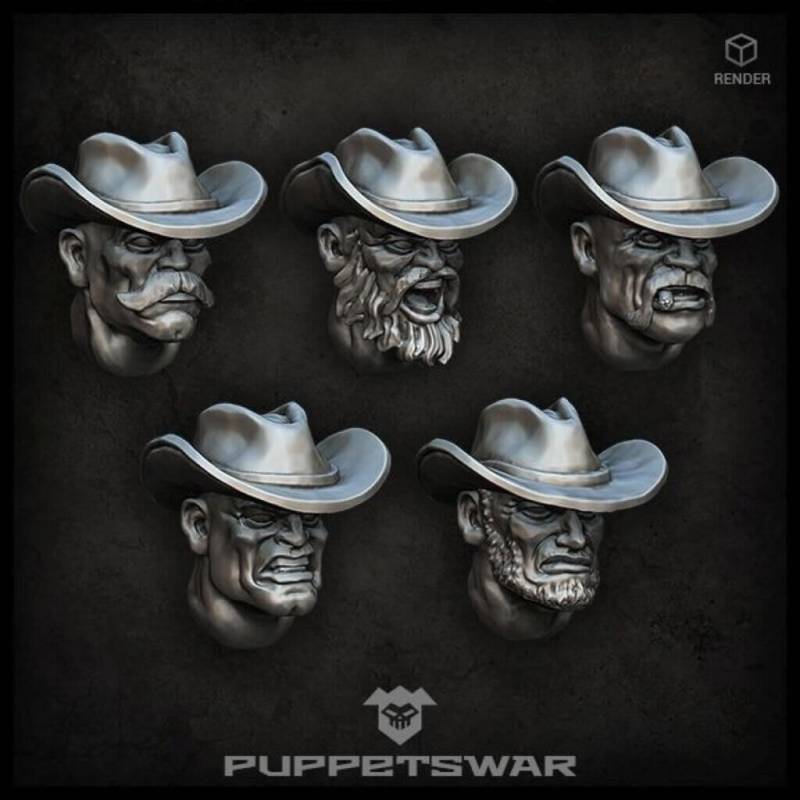 'Gunslinger Heads' von Puppetswar