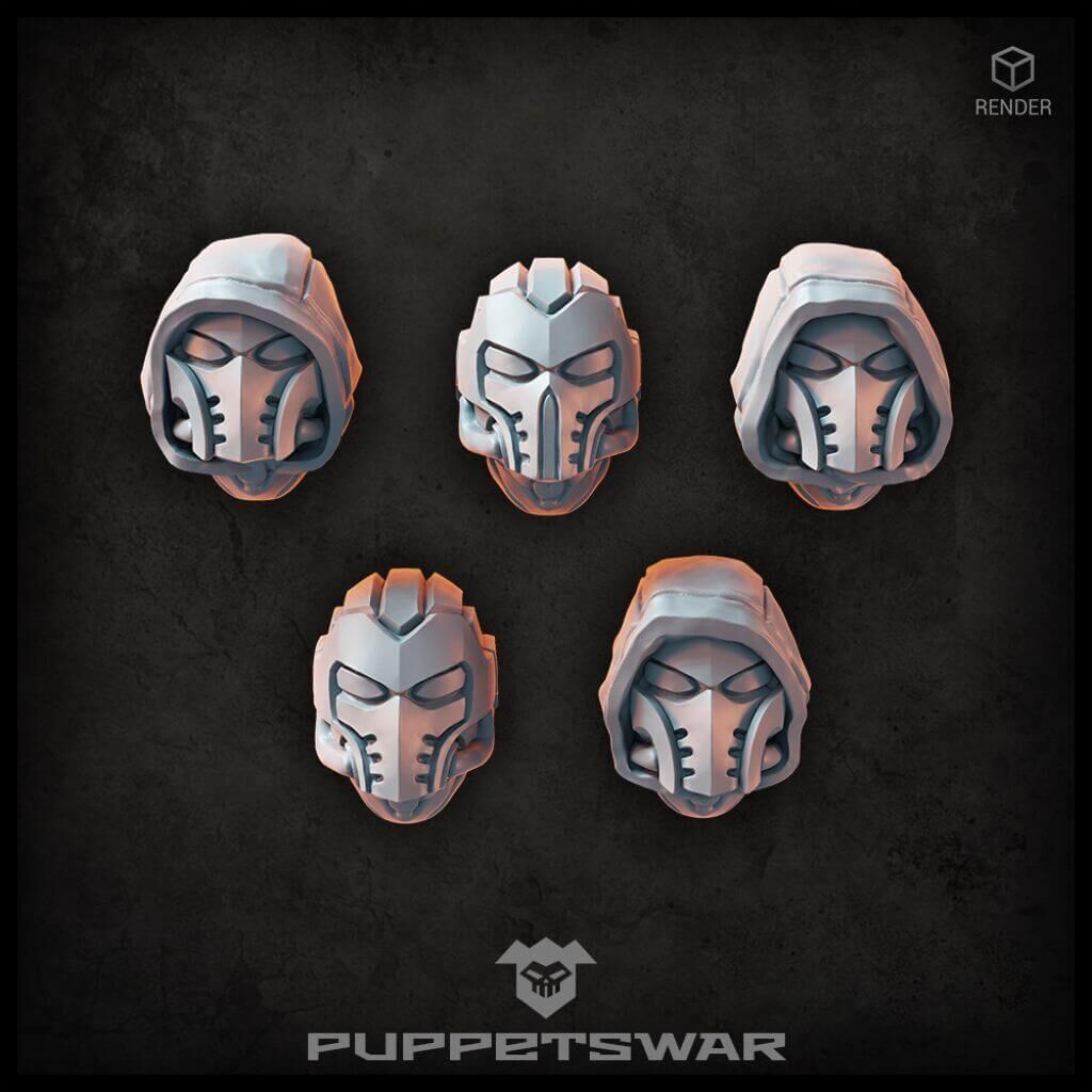 'Ninja Adept Heads' von Puppetswar