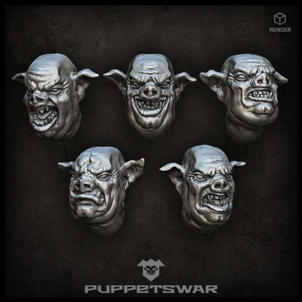 'Pig Hybrid Heads' von Puppetswar