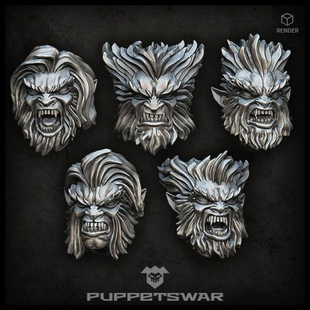 'Werewolf Heads' von Puppetswar
