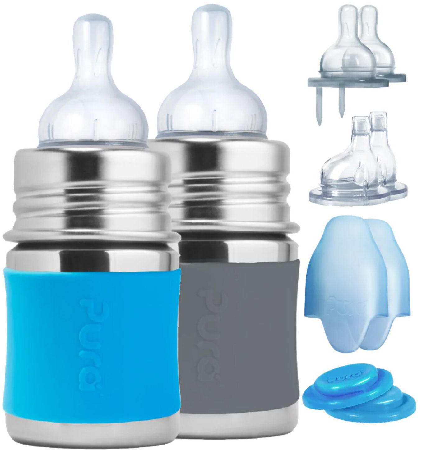 Pura Geschenkset - klein (125 ml) - Grau / Aqua von Pura