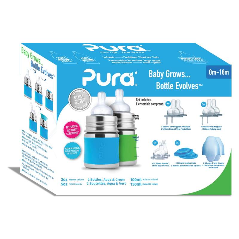 Pura Geschenkset - klein (125 ml) - Grün / Aqua von Pura