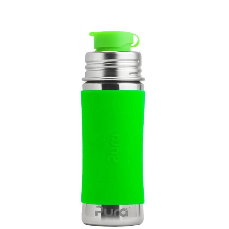 Pura Sport Edelstahl-Trinkflasche - 300ml - Grün von Pura