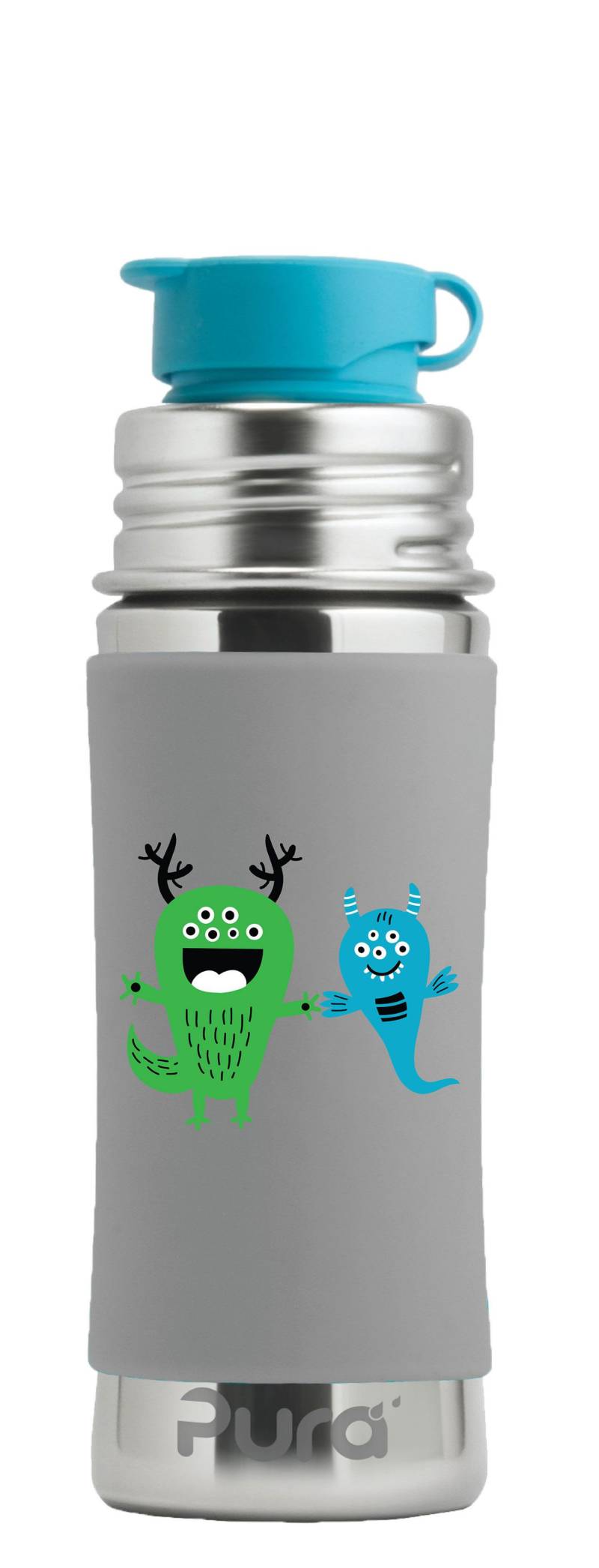 Pura Sport Edelstahl-Trinkflasche - 300ml - Monster von Pura