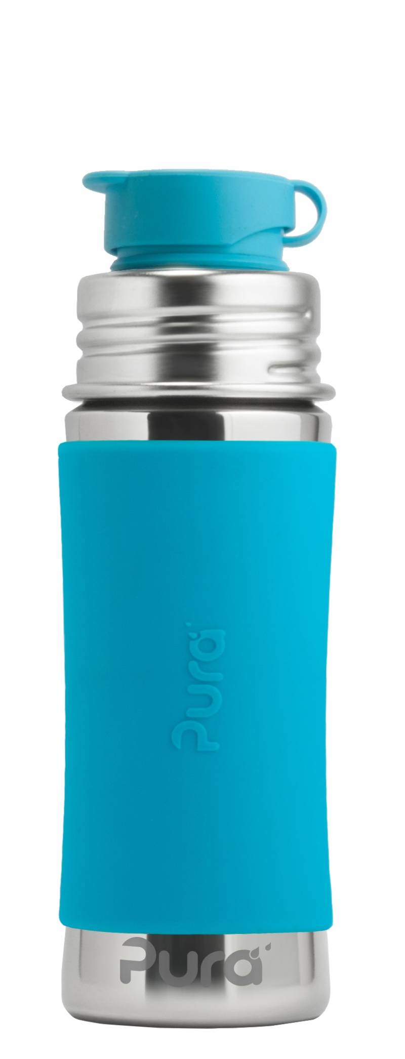 Pura Sport Edelstahl-Trinkflasche - 325ml - Aqua von Pura