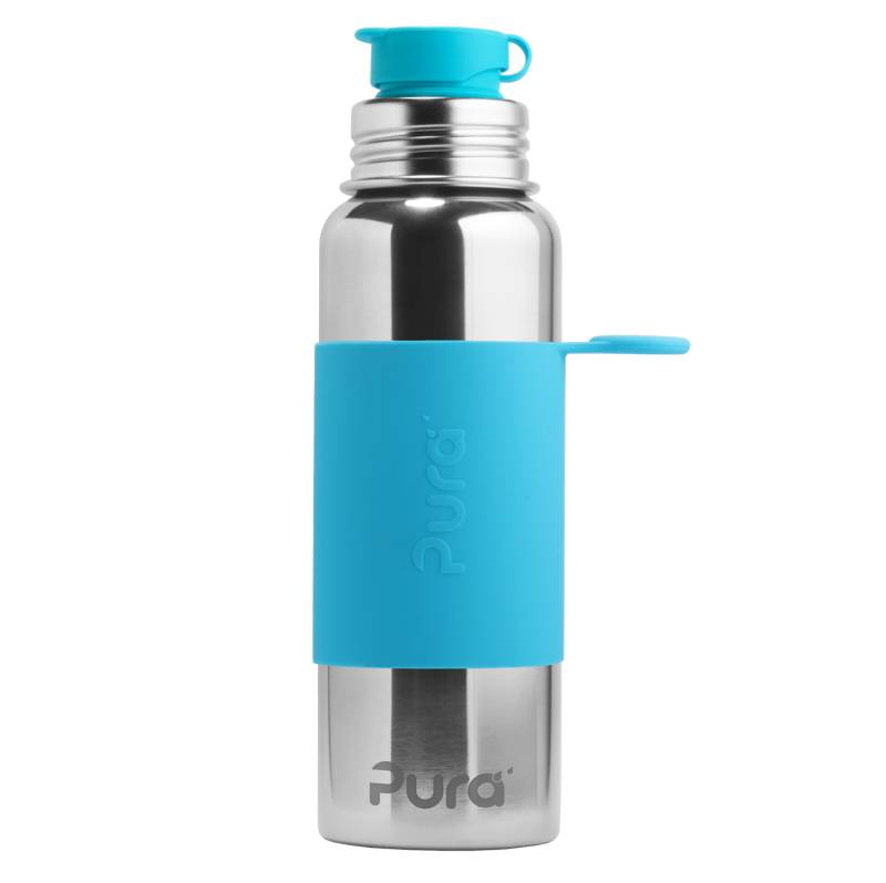 Pura Sport Edelstahl-Trinkflasche - 800ml - Aqua von Pura